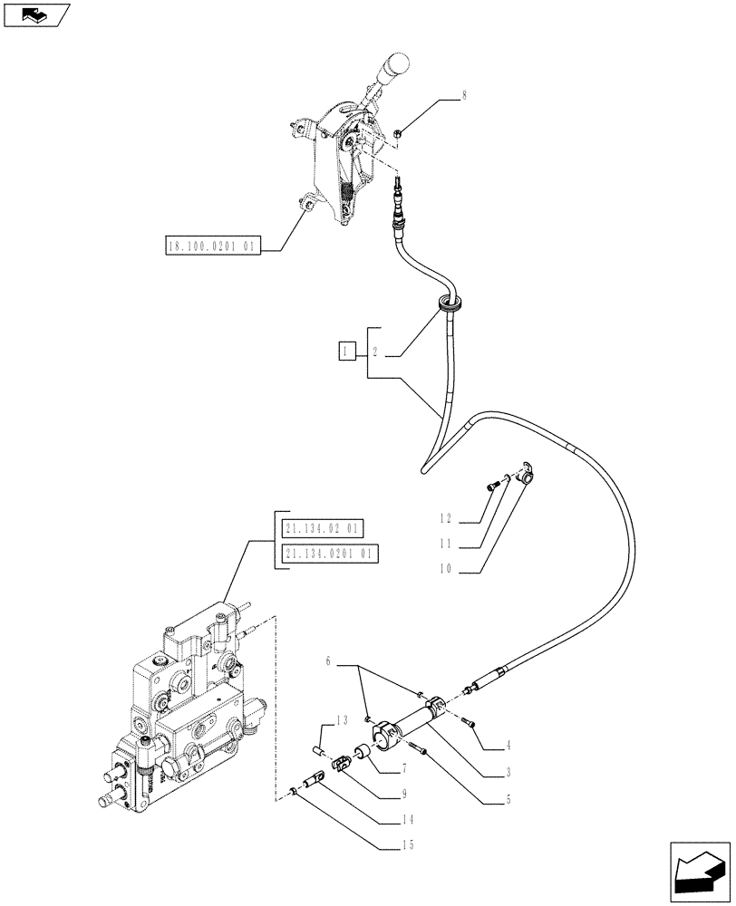 Схема запчастей Case IH FARMALL 65C - (18.100.0201[02]) - POWER TAKE-OFF CONTROLS (POWER SHUTTLE) - CONTROL CABLE AND RELATED PARTS (VAR.334804 / 743519; VAR.332808 / 743565; VAR.336814 / 743566) (18) - CLUTCH