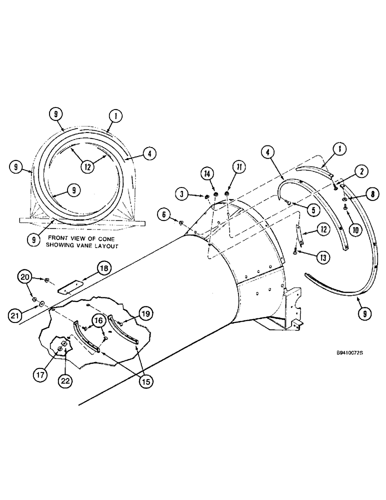 Схема запчастей Case IH 2166 - (9B-24) - VANE (14) - ROTOR, CONCANVES & SIEVE