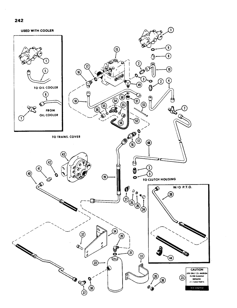 Схема запчастей Case IH 970 - (242) - STEERING AND BRAKE VALVE SYSTEM, POWER BRAKES WITH MECHANICAL SHIFT USED PRIOR TO TRACTOR SN 8693001 (05) - STEERING