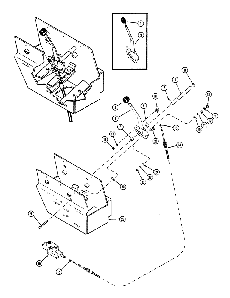 Схема запчастей Case IH 2670 - (260) - P.T.O. CONTROL LINKAGE (08) - HYDRAULICS