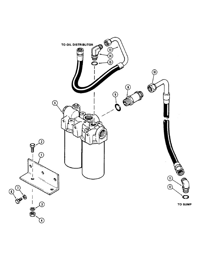 Схема запчастей Case IH 2870 - (262) - HYDRAULIC FILTER CIRCUITRY (08) - HYDRAULICS