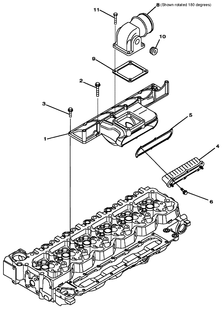 Схема запчастей Case IH SPX3320 - (03-026) - INTAKE MANIFOLD (01) - ENGINE