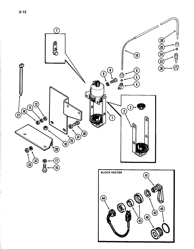 Схема запчастей Case IH 4894 - (2-12) - ETHER STARTING AID 674 CUBIC INCH DIESEL ENGINE (02) - ENGINE