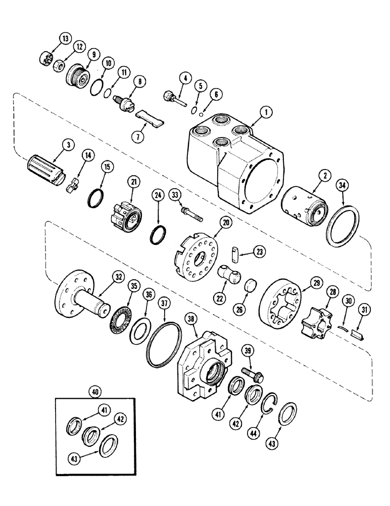 Схема запчастей Case IH 2594 - (5-10) - HYDROSTATIC STEERING PUMP (05) - STEERING