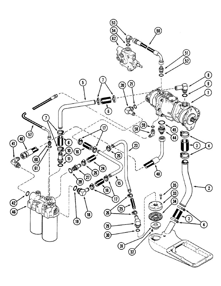 Схема запчастей Case IH 4890 - (8-256) - HYDRAULIC CHARGE SYSTEM (08) - HYDRAULICS