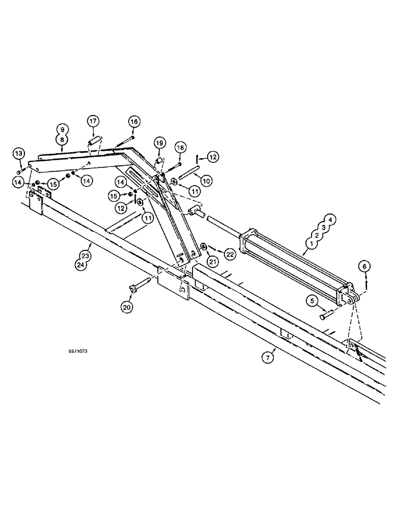 Схема запчастей Case IH 4900 - (9-32) - PRIMARY WING LIFT AND HINGE, 37 FOOT (11.4 M) THROUGH 52 (09) - CHASSIS/ATTACHMENTS