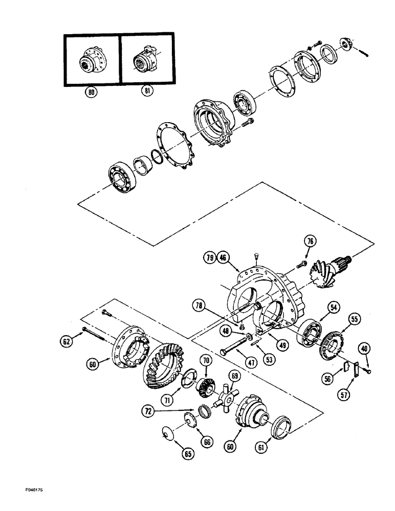 Схема запчастей Case IH 9280 - (6-119I) - STANDARD AXLE ASSEMBLY DIFFERENTIAL & CARRIER, P.I.N. JEE0032778 & AFTER, (CONT) (06) - POWER TRAIN