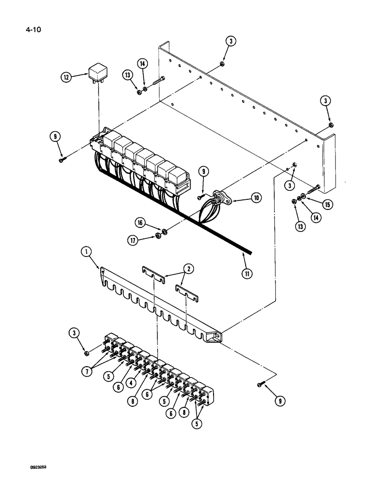 Схема запчастей Case IH 9240 - (4-010) - OVERHEAD CIRCUIT BREAKERS (04) - ELECTRICAL SYSTEMS