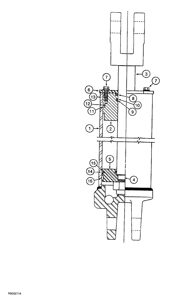 Схема запчастей Case IH 5700 - (8-046) - CYLINDER ASSEMBLY - 8113528C91, 3-3/4 ID X 8 INCH STROKE (08) - HYDRAULICS