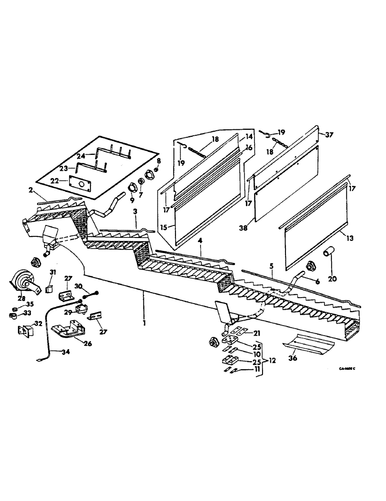 Схема запчастей Case IH 615 - (22-02) - STRAW RACKS Straw Walkers