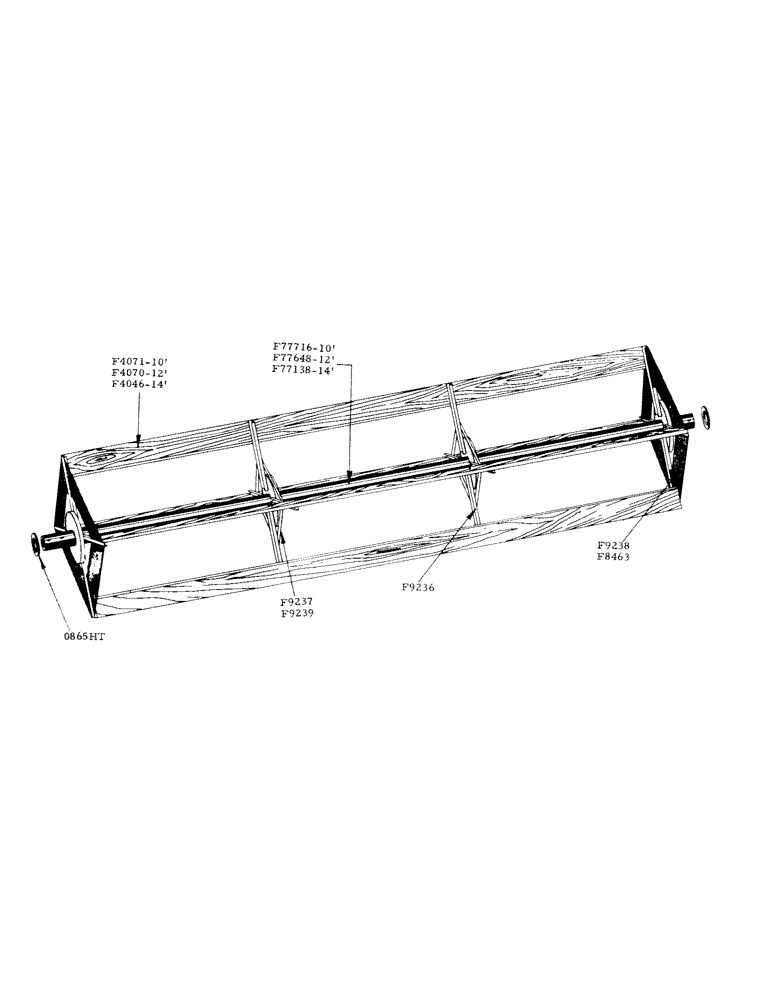 Схема запчастей Case IH 800 - (008) - REEL, FOUR BAT, 10 INCH, 12 INCH, 14 INCH (58) - ATTACHMENTS/HEADERS