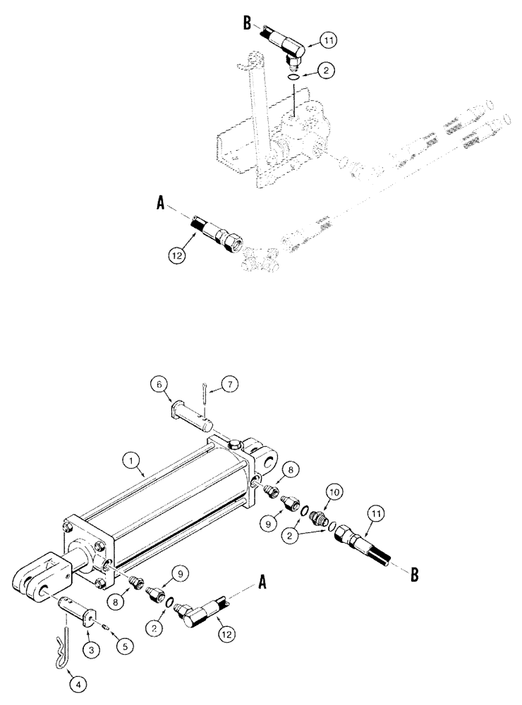 Схема запчастей Case IH 770 - (08-10) - TRANSP. LIFT HYDR. CIRCUIT, 1/2 INCH ID HOSES, W/DIVERTER VALVE, DISK HARROWS CODE H & J (08) - HYDRAULICS