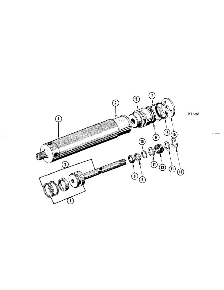 Схема запчастей Case IH 660 - (296) - POWER STEERING CYLINDER, F86540 