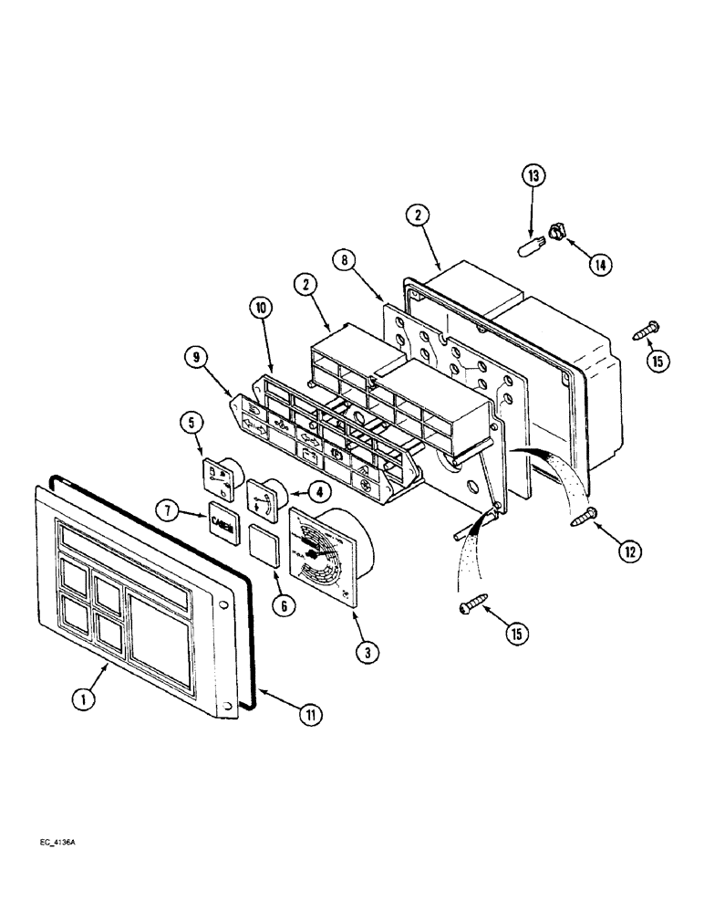 Схема запчастей Case IH 3220 - (4-026) - INSTRUMENT CLUSTER (04) - ELECTRICAL SYSTEMS