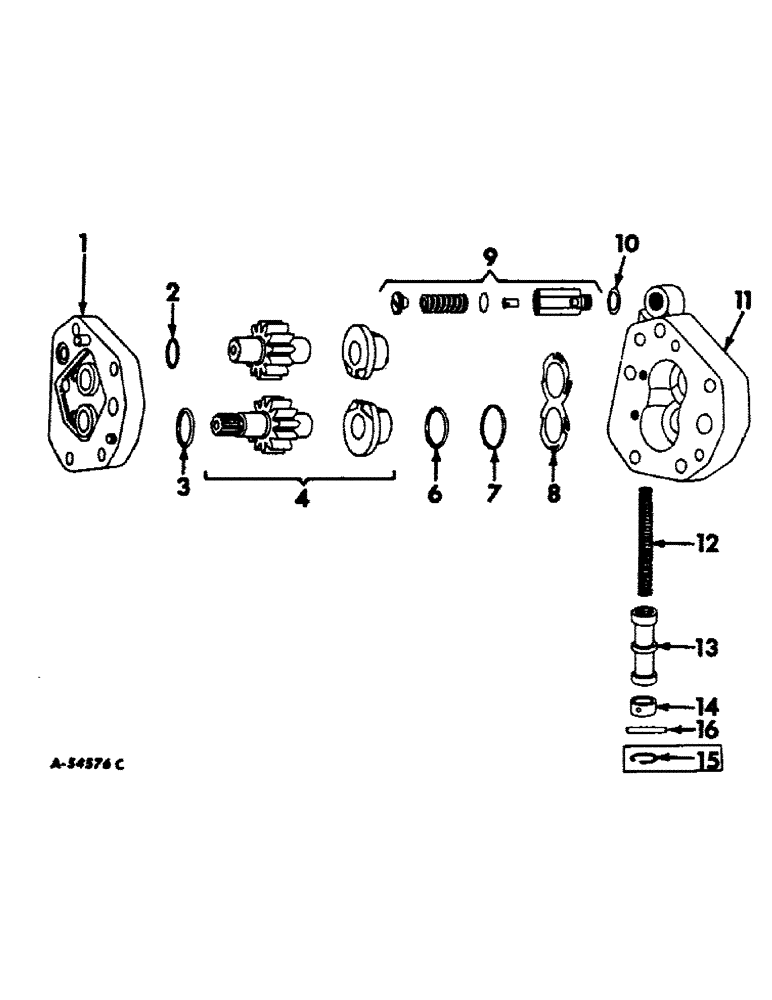 Схема запчастей Case IH 660 - (231) - HYDRAULIC SYSTEM, HYDRAULIC POWER STEERING PUMP, THOMPSON (07) - HYDRAULIC SYSTEM