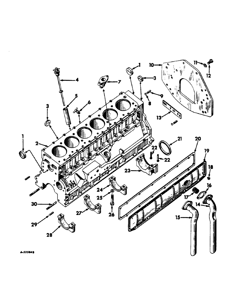 Схема запчастей Case IH 460 - (010) - CARBURETED ENGINE, CRANKCASE AND RELATED PARTS (01) - ENGINE