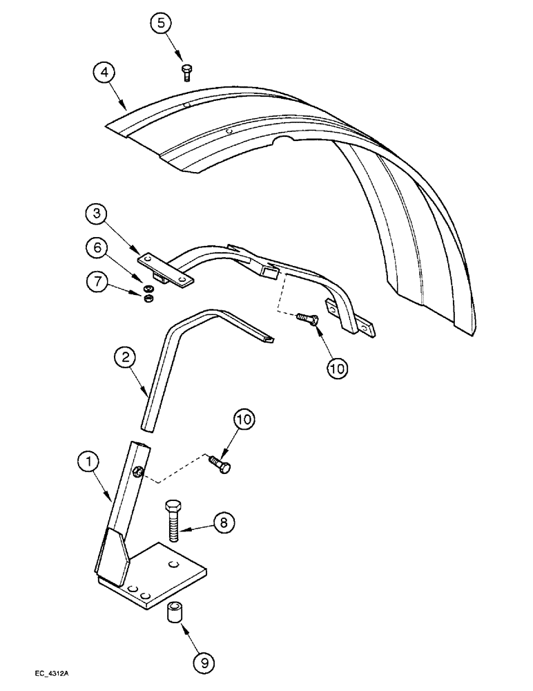 Схема запчастей Case IH 3220 - (9-006) - FRONT SPLASH SHIELDS MFD (09) - CHASSIS/ATTACHMENTS