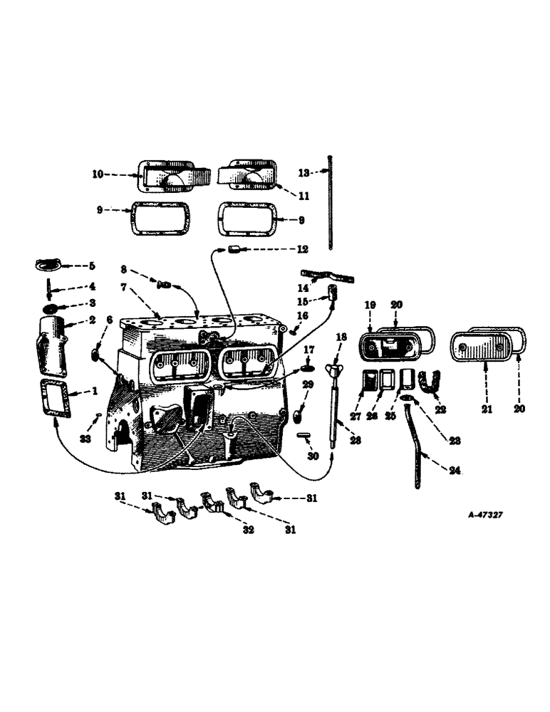 Схема запчастей Case IH 450-SERIES - (059) - DIESEL ENGINE, CRANKCASE AND RELATED PARTS (01) - ENGINE