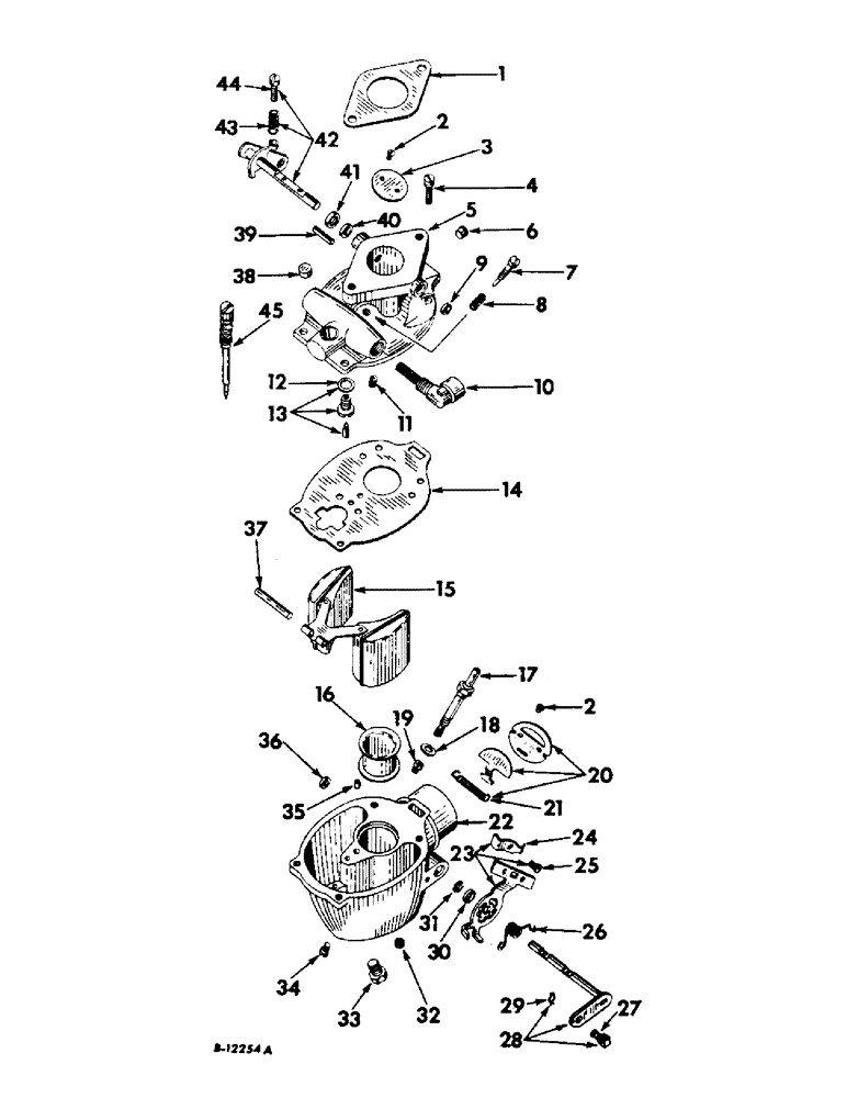 Схема запчастей Case IH 340 - (032) - FUEL SYSTEM, CARBURETOR, MARVEL-SCHEBLER MODEL TSX-748 (02) - FUEL SYSTEM