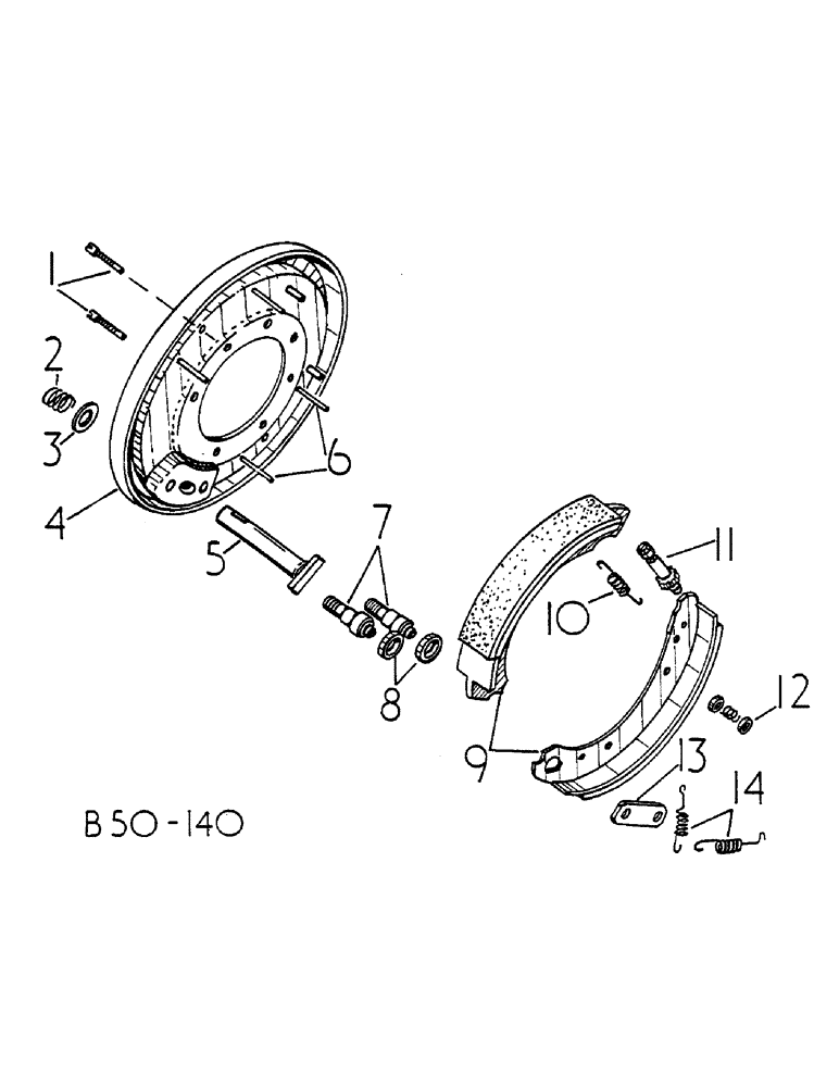 Схема запчастей Case IH 268 - (04-015) - DRUM BRAKE (5.1) - BRAKES