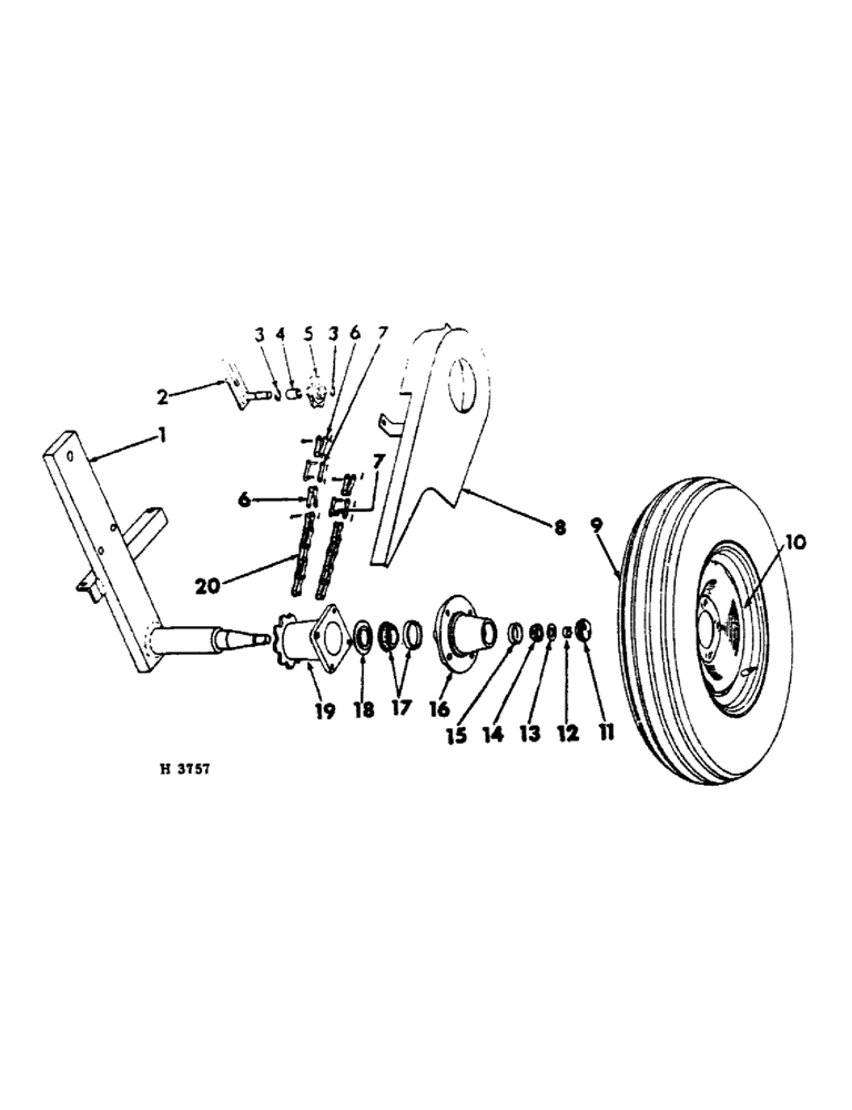 Схема запчастей Case IH 10 - (A-06) - WHEEL AND SPINDLE 