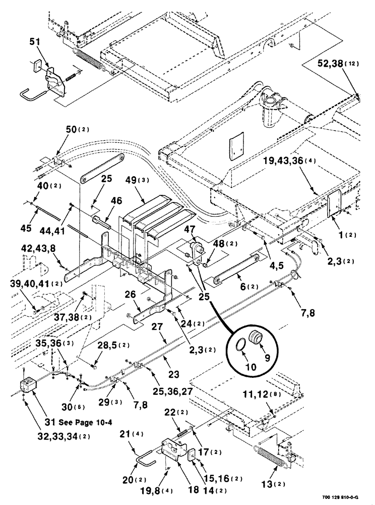 Схема запчастей Case IH 8576 - (10-002) - HITCH, LINKAGE AND WING LATCH ASSEMBLIES Accumulator