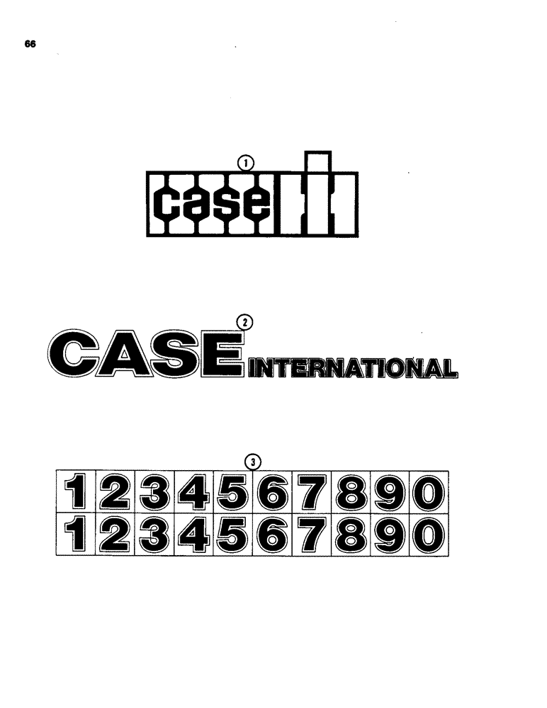 Схема запчастей Case IH 3640 - (66) - DECALS, IDENTIFICATION 