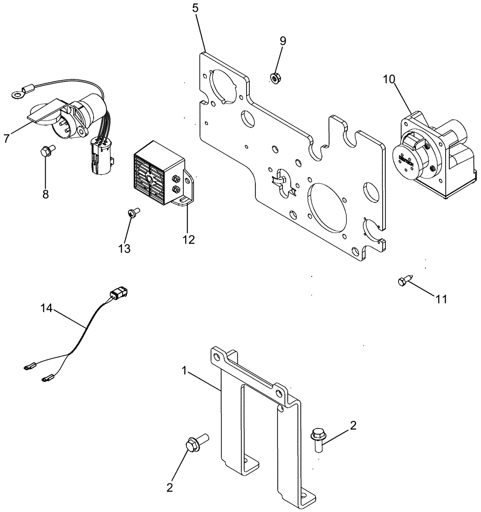 Схема запчастей Case IH MX275 - (04-42) - IMPLEMENT CONNECTORS AND MOUNTING (04) - ELECTRICAL SYSTEMS