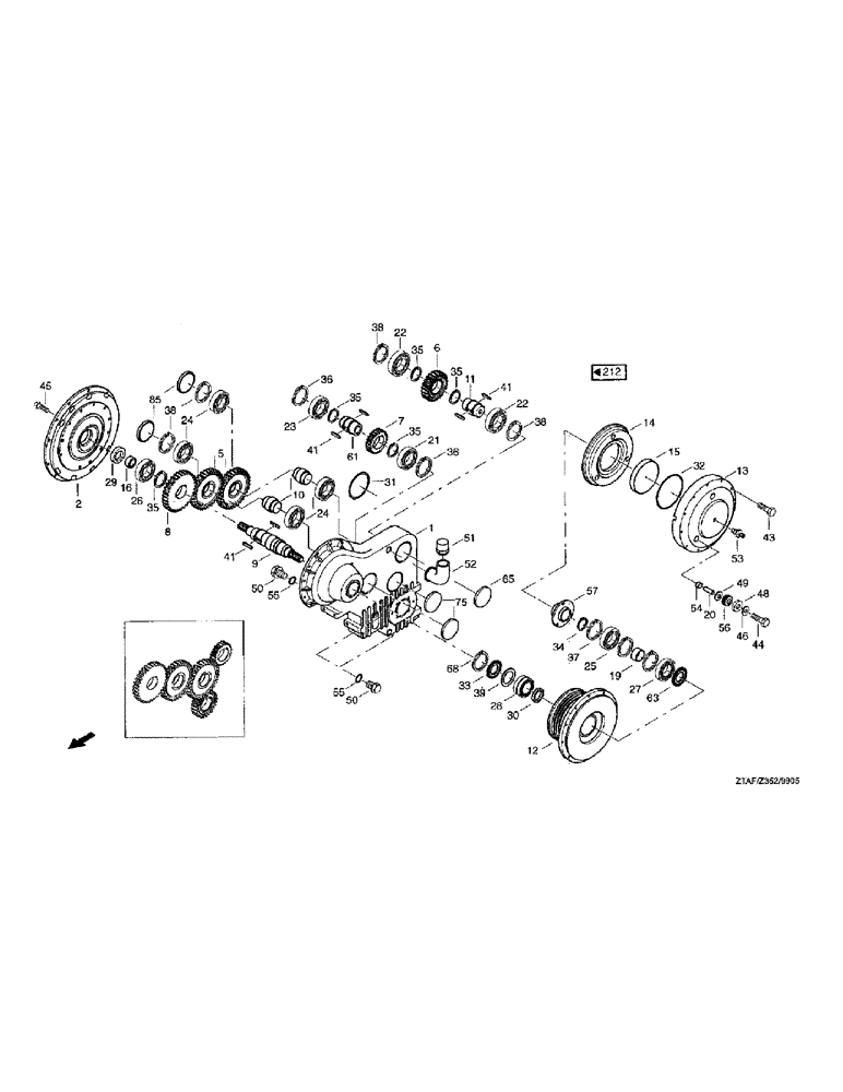 Схема запчастей Case IH 8790 - (274) - DISTRIBUTOR GEAR (14) - MAIN GEARBOX & DRIVE