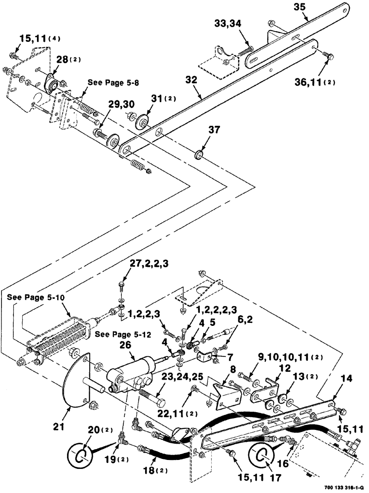 Схема запчастей Case IH 8880HP - (05-006) - TRANSMISSION CONTROLS ASSEMBLY (21) - TRANSMISSION