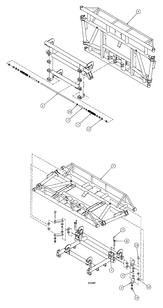 Схема запчастей Case IH SPX4260 - (208) - CENTER SECTION ASSEMBLY (78) - SPRAYING