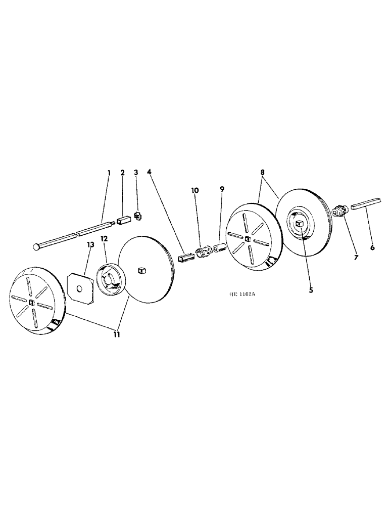 Схема запчастей Case IH 150 - (14) - SPLIT PRESS WHEEL GANG FOR 8 X 18 HILLSIDE 