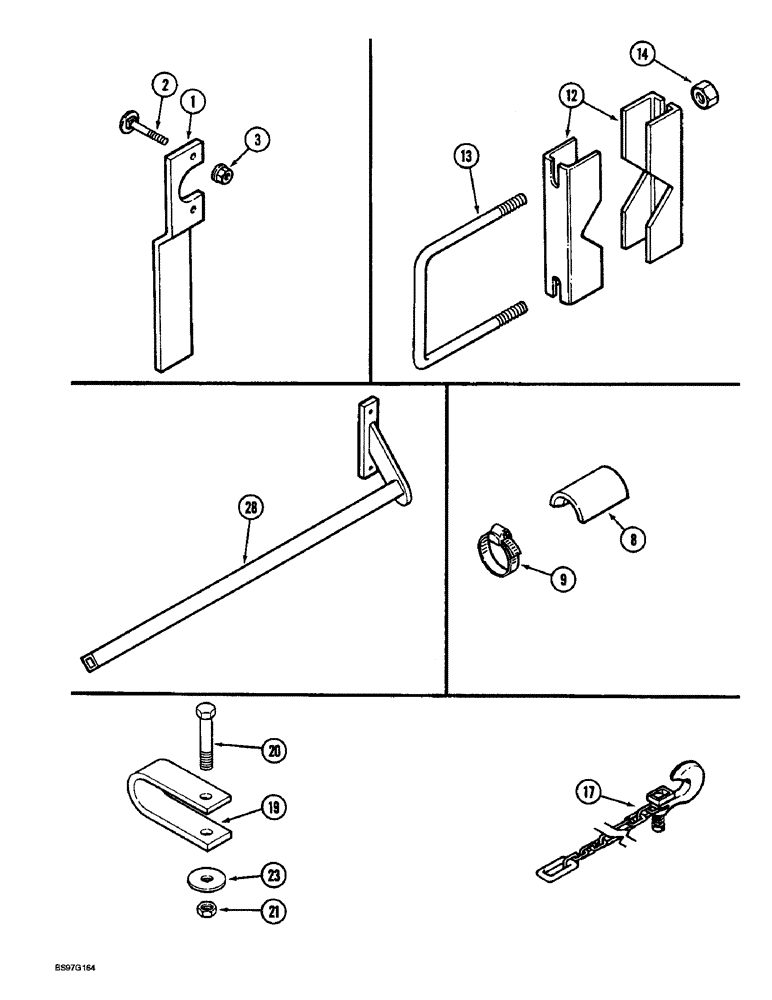 Схема запчастей Case IH 900 - (9-310) - ROCK GUARD ATTACHMENT (09) - CHASSIS/ATTACHMENTS