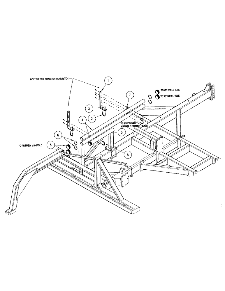 Схема запчастей Case IH CONCORD - (B52) - MANIFOLD PARTS MAIN FRAME, 40 FOOT 