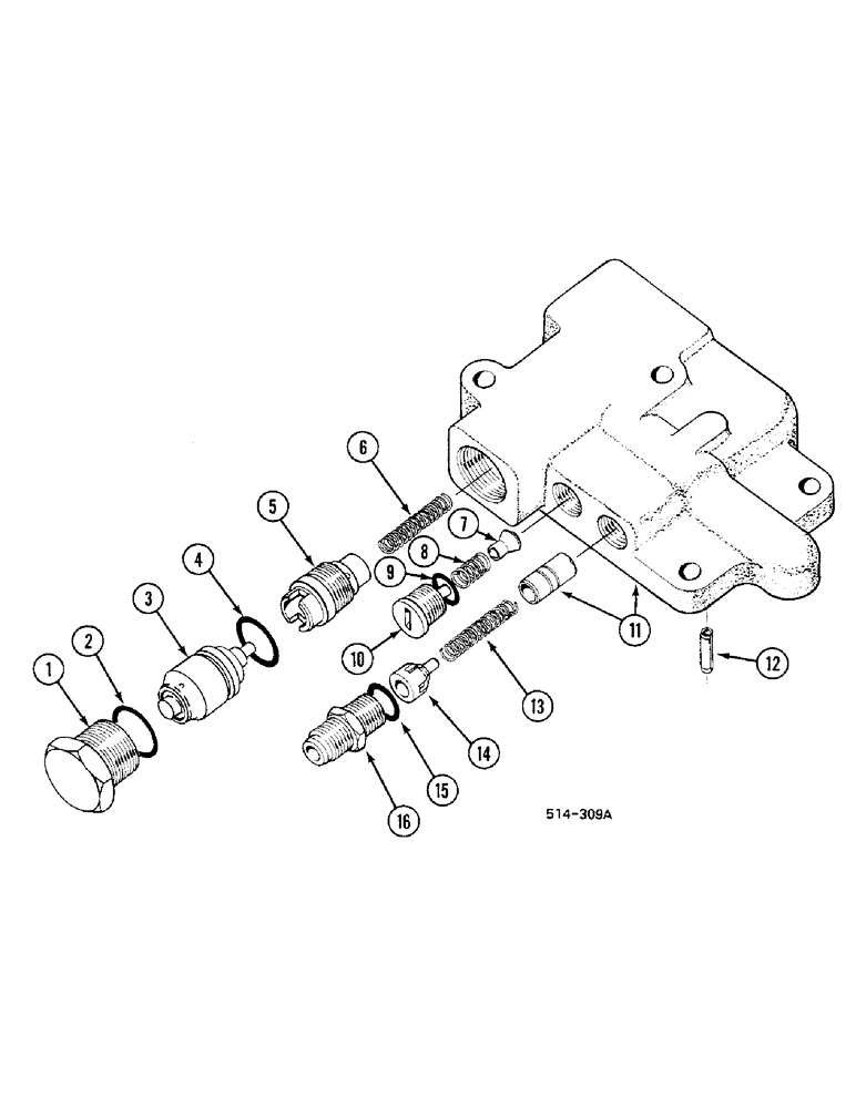 Схема запчастей Case IH 685 - (8-624) - UNLOADING AND FLOW CONTROL VALVE (08) - HYDRAULICS