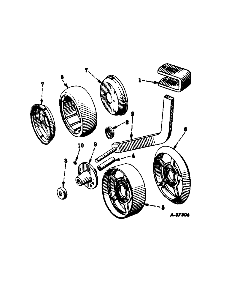 Схема запчастей Case IH INTERNATIONAL - (A-35) - REAR SECTIONS, GAUGE WHEELS 