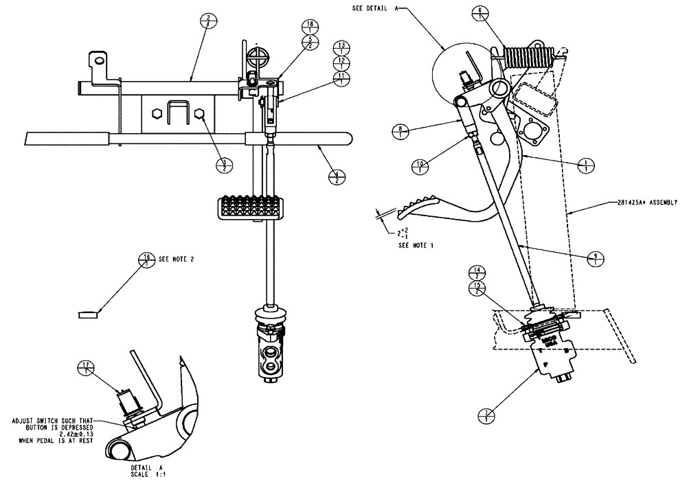 Схема запчастей Case IH SPX4410 - (01-008) - BRAKE CONTROL Cab Interior