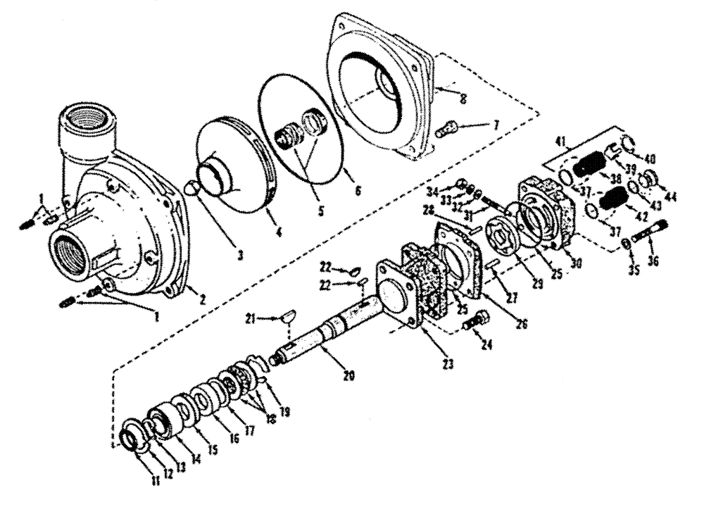 Схема запчастей Case IH PATRIOT WT - (08-009) - LIQUID PUMP - SEALS & REPAIR PARTS Liquid Plumbing