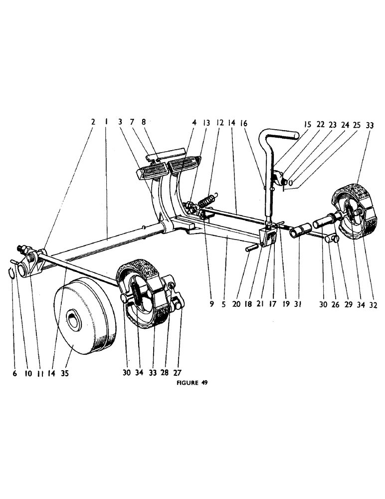 Схема запчастей Case IH 880UF - (74) - FOOT AND HAND BRAKES (5.1) - BRAKES