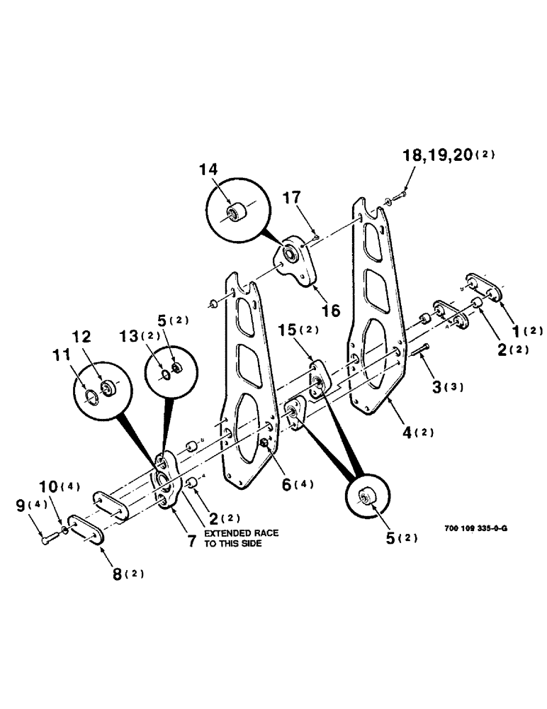 Схема запчастей Case IH 8360 - (3-02) - SICKLE SWAYBAR ASSEMBLY (09) - CHASSIS