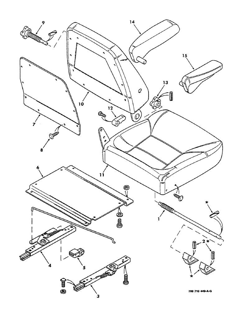 Схема запчастей Case IH 8830 - (7-30) - SEAT ASSEMBLY (09) - CHASSIS