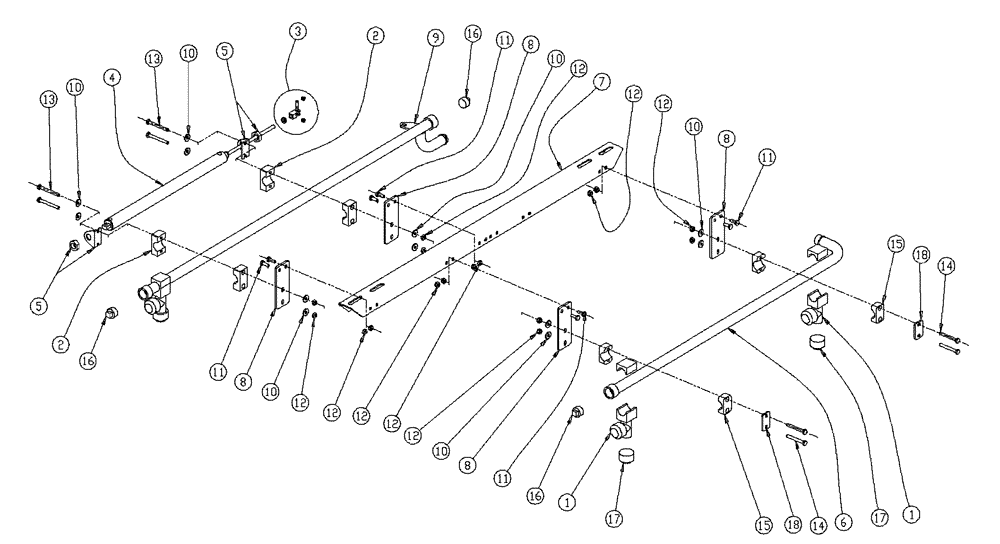 Схема запчастей Case IH 437 - (10-020) - SPRAYBAR GROUP, EXTEND, LH Wet Kit