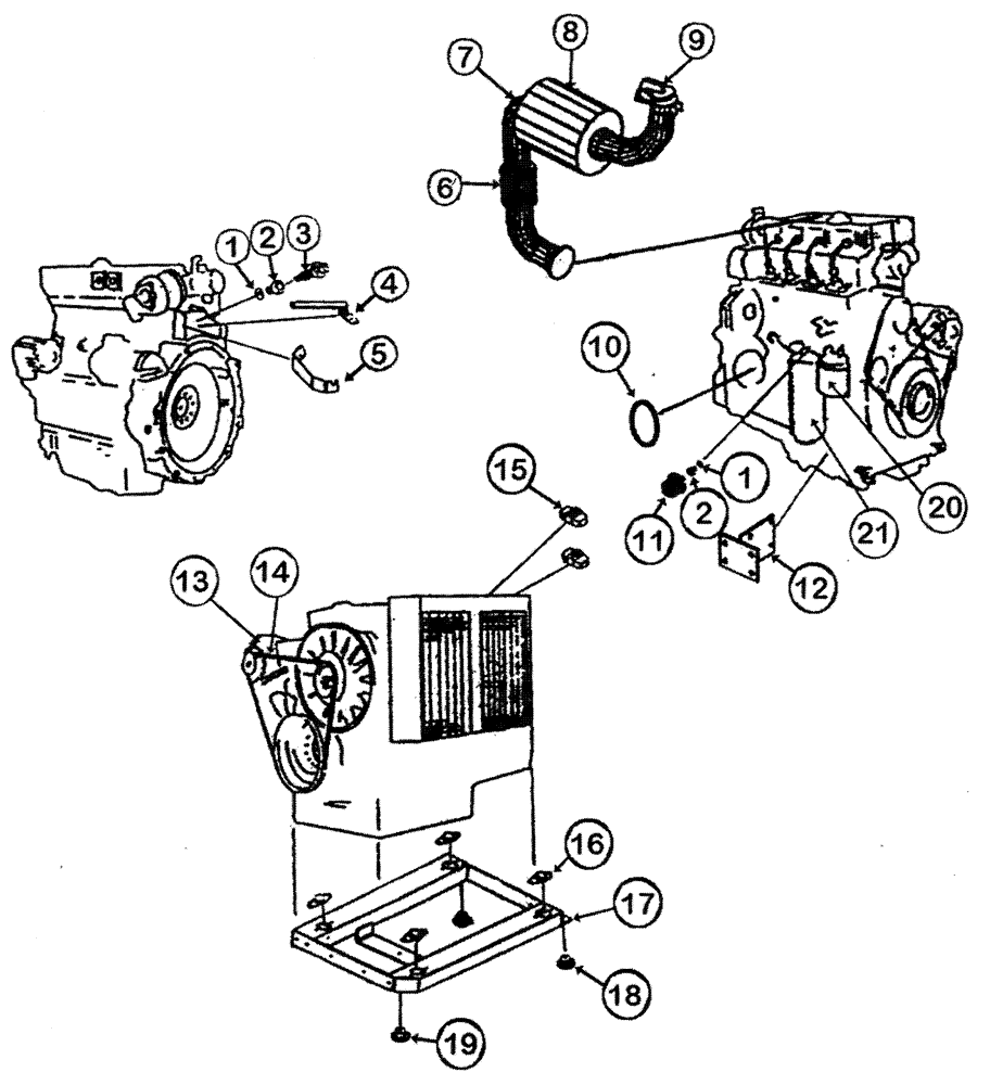 Схема запчастей Case IH PATRIOT 150 - (03-001) - ENGINE ASSEMBLY (01) - ENGINE