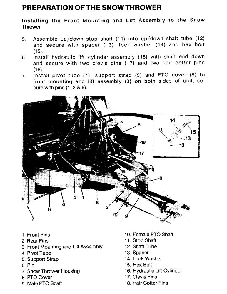 Схема запчастей Case IH ST54 - (09) - PREPARATION OF THE SNOW THROWER, CONTINUED, INSTALLING THE FRONT MOUNTING & LIFT ASSEMBLY, CONTINUED 