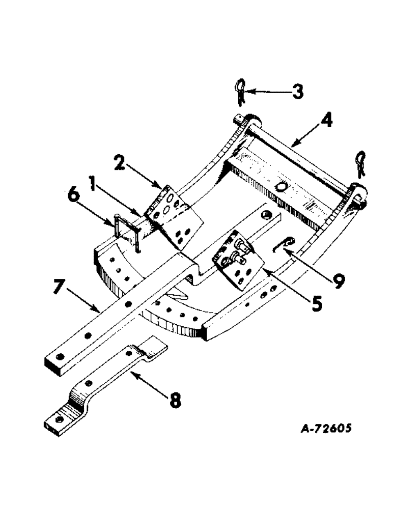 Схема запчастей Case IH B414 - (141) - DRAWBARS AND HITCHES, SWINGING DRAWBAR Drawbar & Hitches