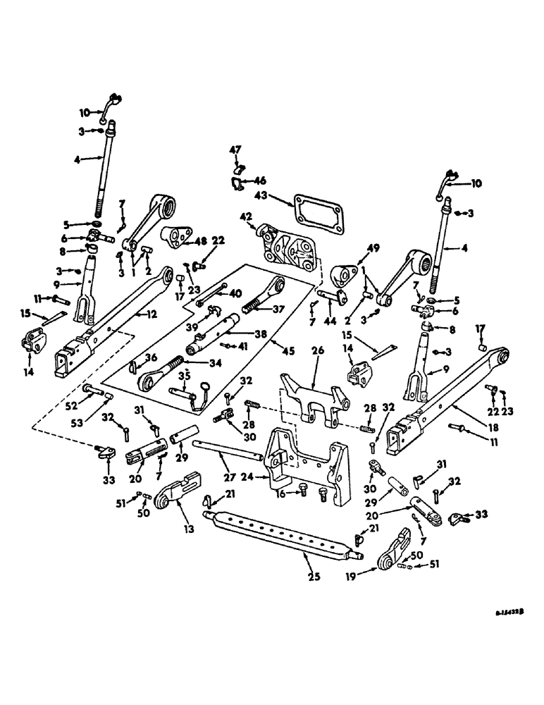 Схема запчастей Case IH 2656 - (K-08) - DRAWBARS AND HITCHES, THREE POINT HITCH, INTERNATIONAL TRACTORS EXCEPT ROW CROP Drawbars & Hitches