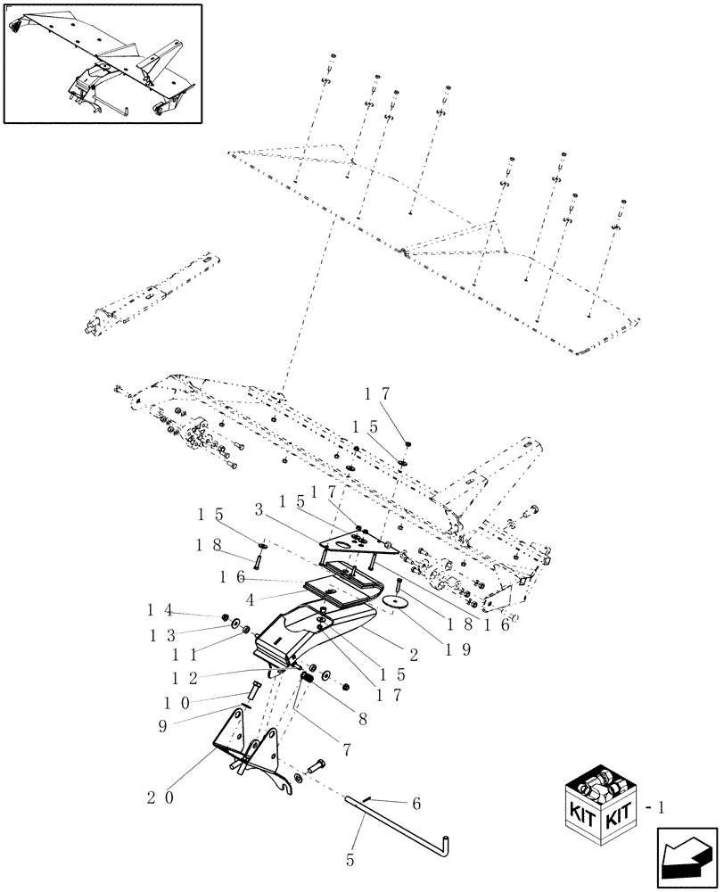 Схема запчастей Case IH 7010 - (74.135.06) - KIT, OSCILLATING CHAFFER PAN UPGRADE (74) - CLEANING