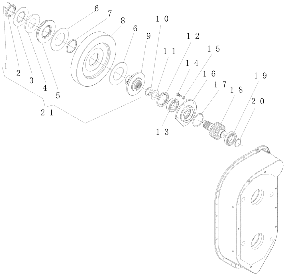 Схема запчастей Case IH A7000 - (A06.02[01]) - Chopper Flywheel and Gearbox (13) - FEEDER