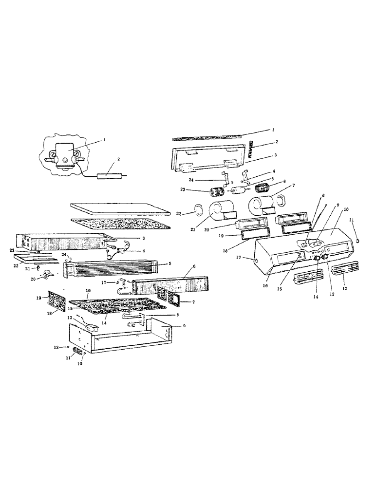 Схема запчастей Case IH STEIGER - (03-10) - AIR CONDITIONER - THERMO KING, EVAPORATOR ASSEMBLY (03) - Climate Control