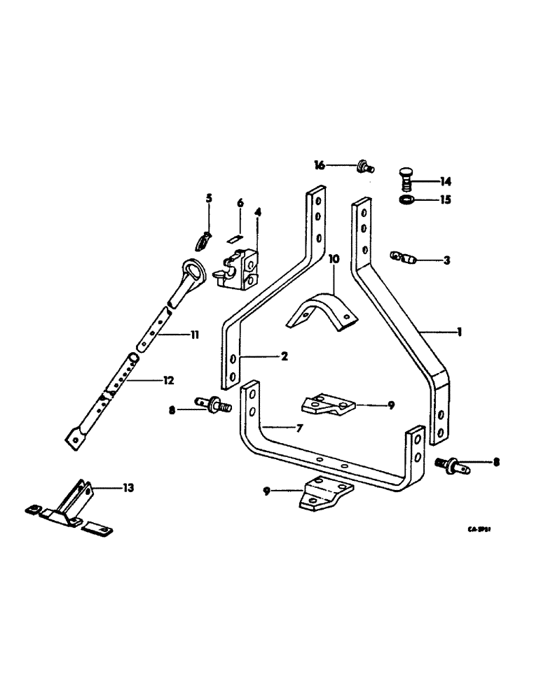 Схема запчастей Case IH 500 - (Q-17[A]) - WHEEL AXLE CLAMP ATTACHMENT MULCHER TO 4 IN. AXLE 